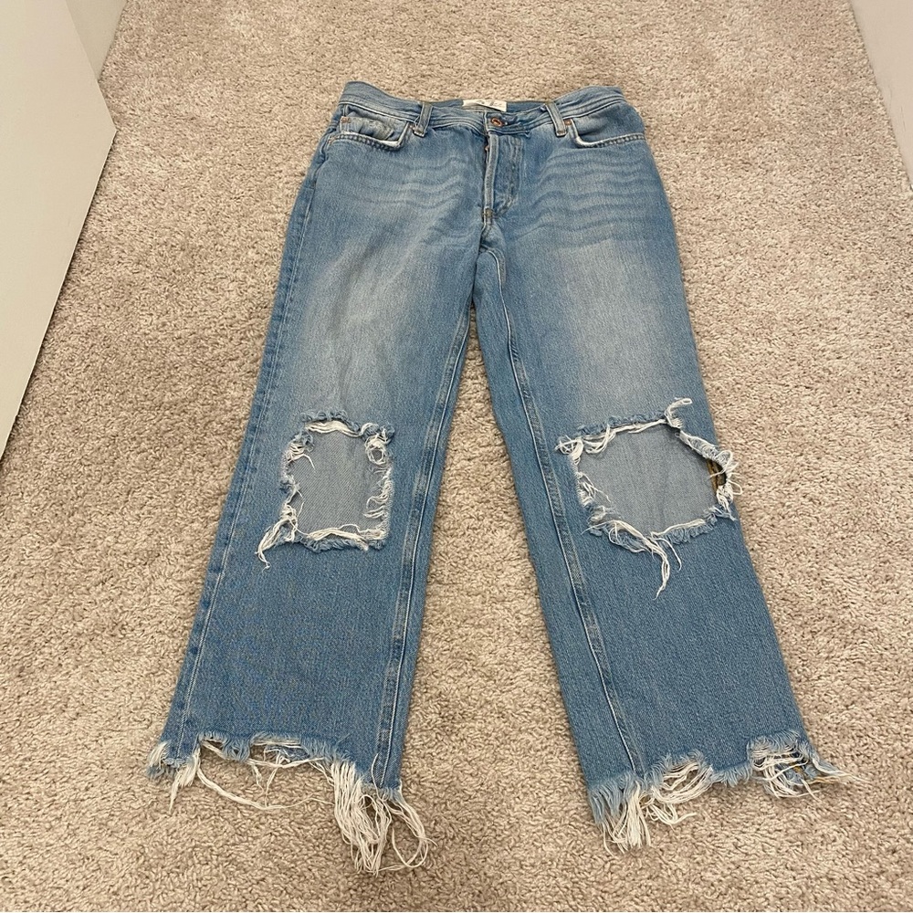 Free People distressed mom jean